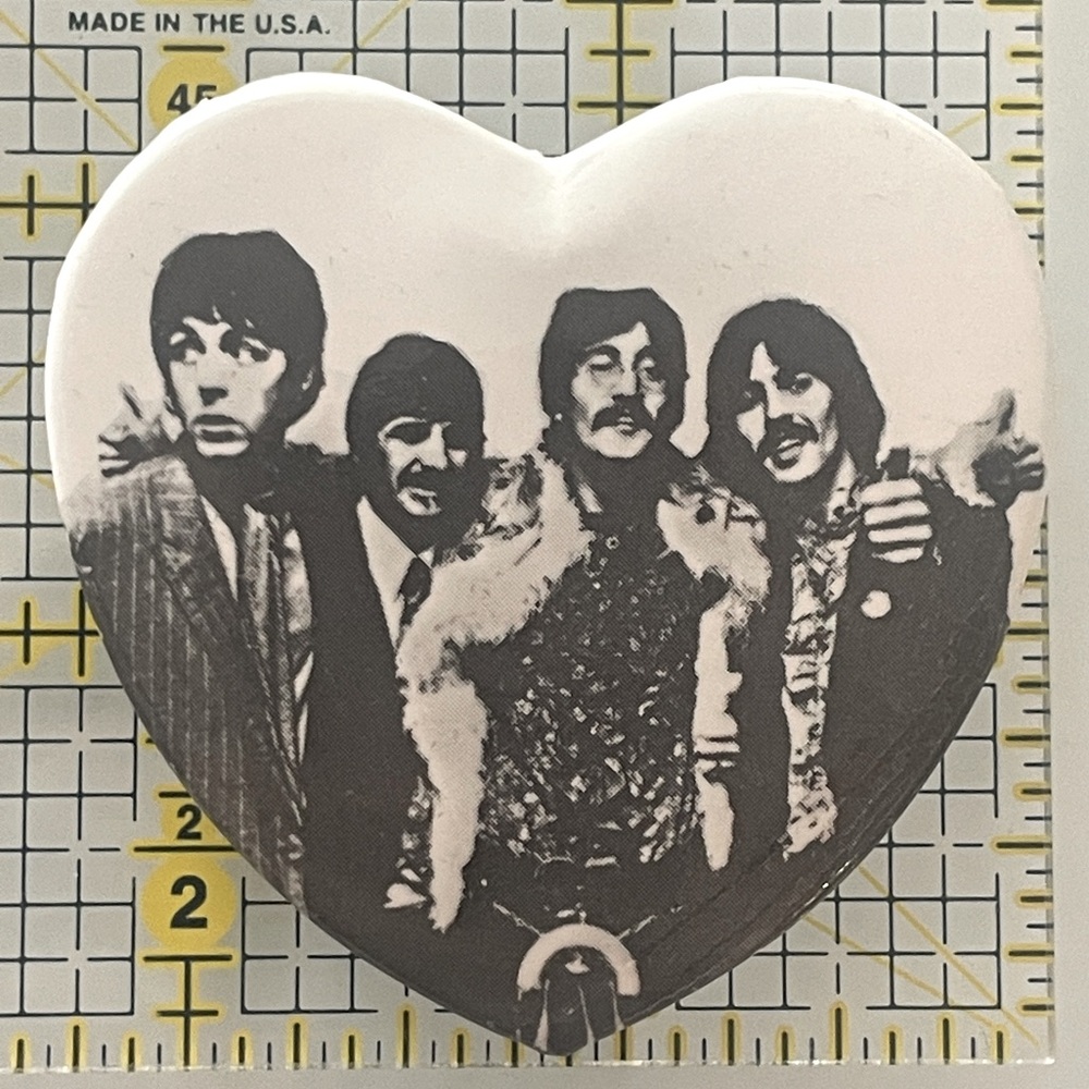 Vintage Beatles heart button